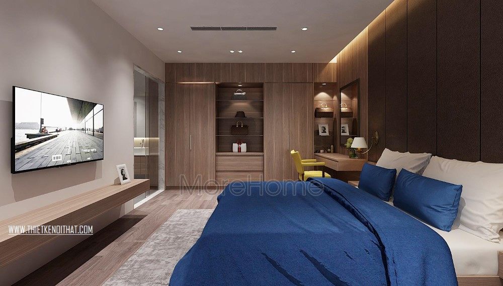 Thiết kế nội thất phòng ngủ Master căn hộ chung cư Penthouse Imperia Garden